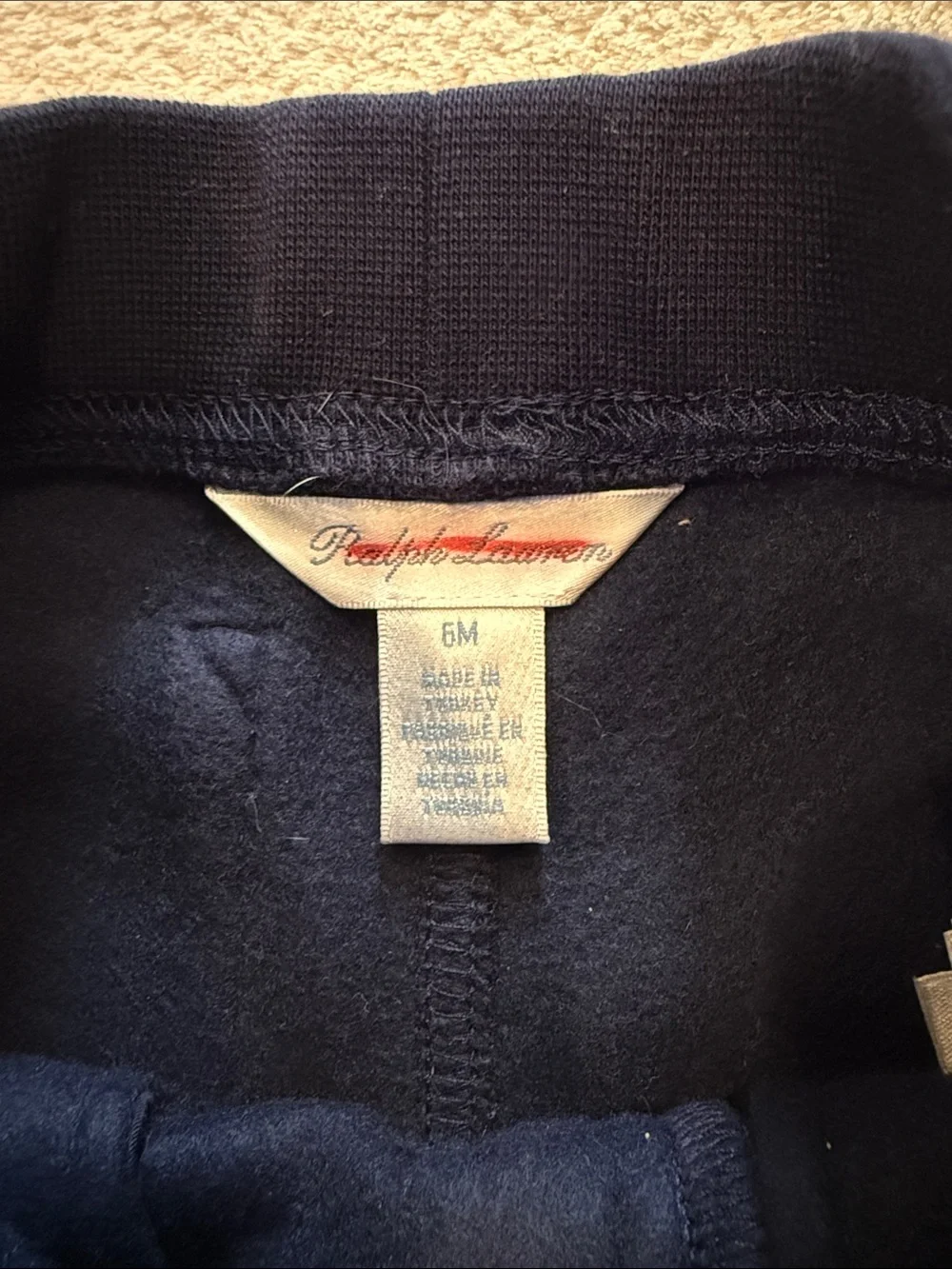 Ralph Lauren Navy Jogger Sweatpants 6M